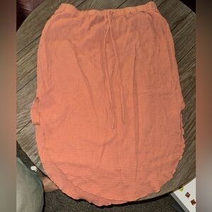 Coral plus size maxi skirt